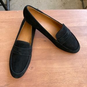 J. Crew Black Suede Loafer Size 8